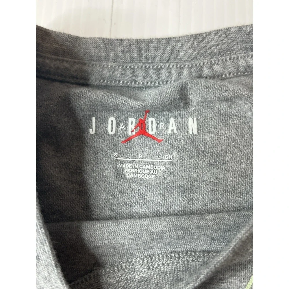 Air Jordan The Cradle Pop Art Colorful Graphic T-Shirt Gray Men's Small